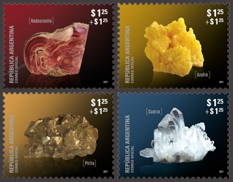 Mineral Stamps from Argentina