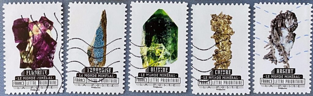 Fluorite, Turquoise, Olivine, Copper, Silver