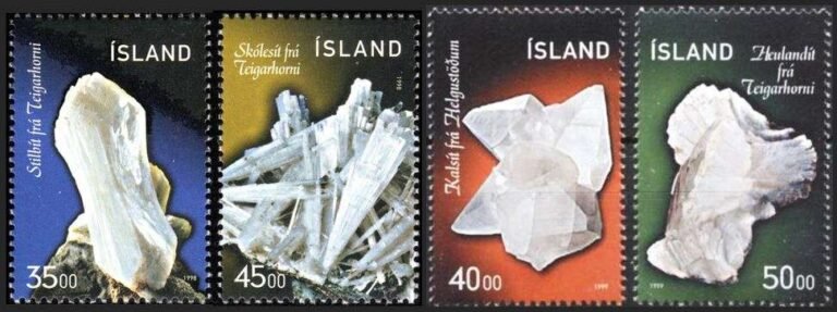 Mineral Stamps from Iceland
